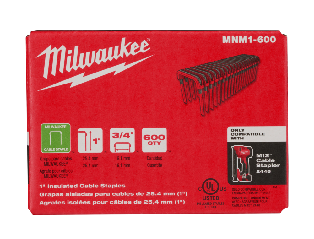 Insulated Cable Staples Mil 25mm 600 Pack PlaceMakers NZ