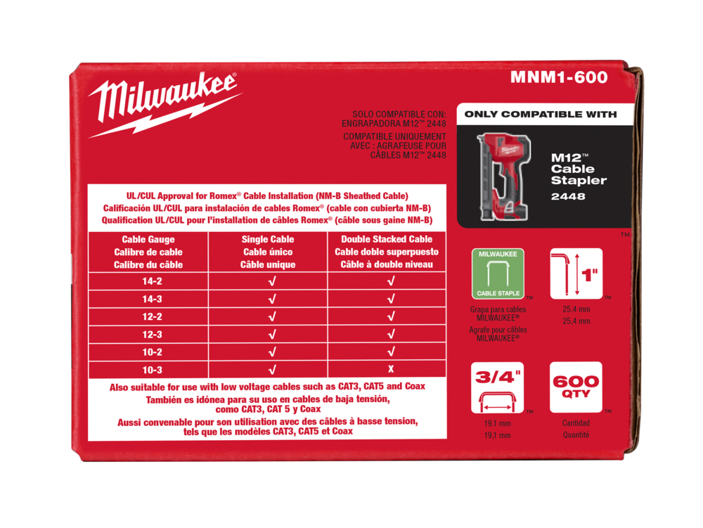 Insulated Cable Staples Mil 25mm 600 Pack PlaceMakers NZ