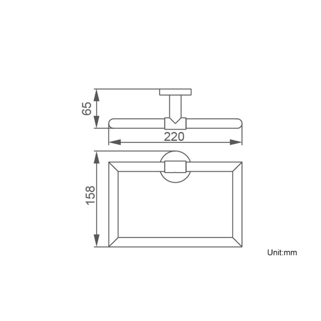 Hand Towel Ring Brushed Gold PlaceMakers NZ