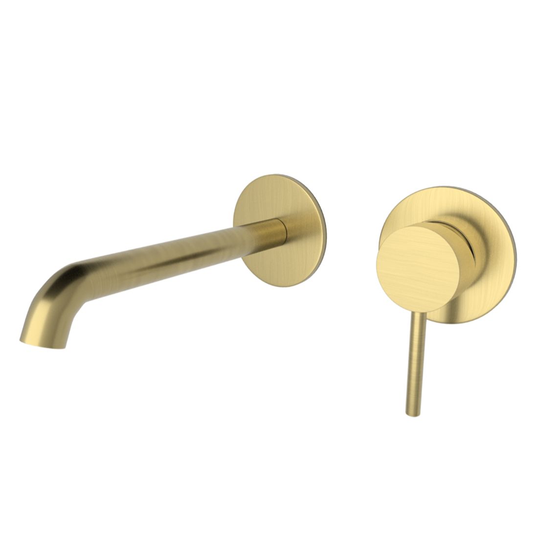 Wall Mounted Basin Mixer Brushed Gold Placemakers Nz