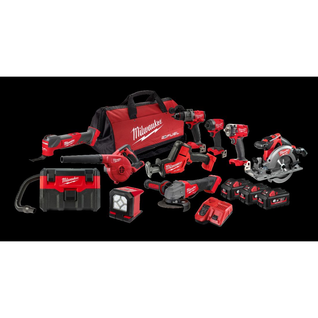 Milwaukee m18 fuel 10 deals piece combo kit