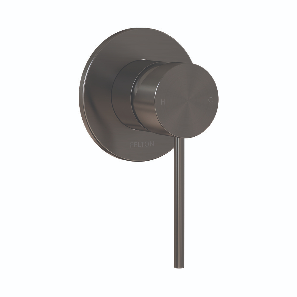 Linea Shower Mixer Brushed Gunmetal PlaceMakers NZ