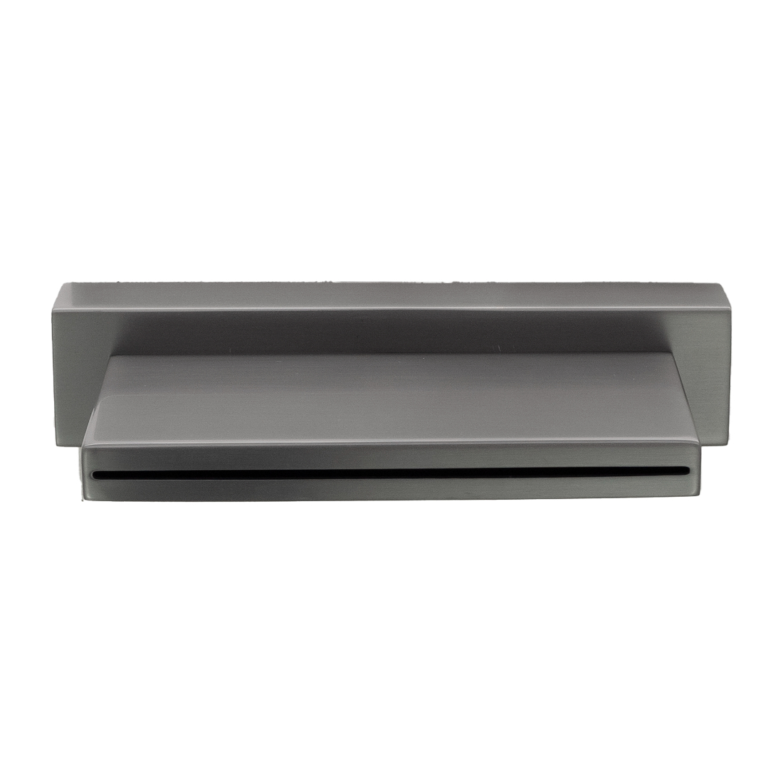 Cubist Waterfall Bath Spout 180mm Wide Gun Metal Wall Mounted ...