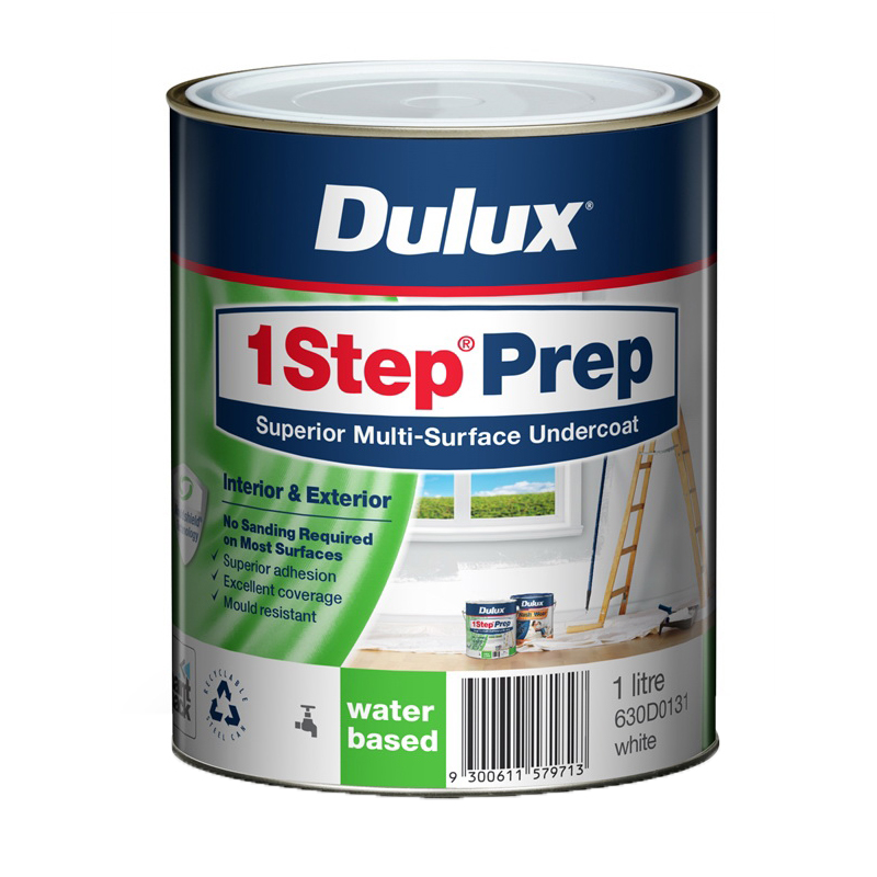 1Step Prep 1L Multi Surface Water Based Primer Sealer Undercoat White 1Step Prep 1L Multi Surface Water Based Primer Sealer Undercoat White