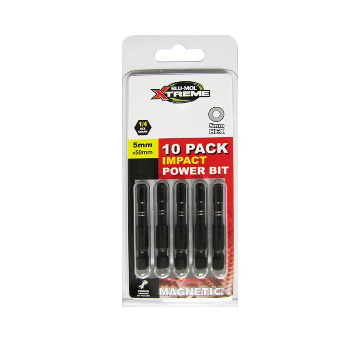 Xtreme Hex 5x50mm Impact Power Bit 10 pack Xtreme Hex 5x50mm Impact Power Bit 10 pack