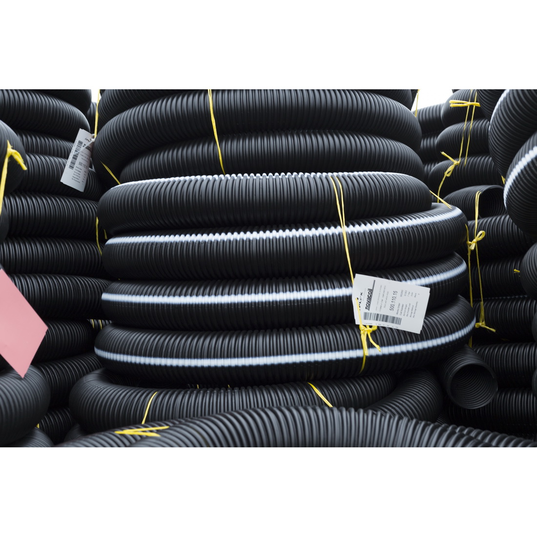 Iplex Novacoil 500 Series Unpunched Corrugated Land Drainage Pipe 110mm X 30m Iplex Novacoil 500 Series Unpunched Corrugated Land Drainage Pipe 110mm X 30m
