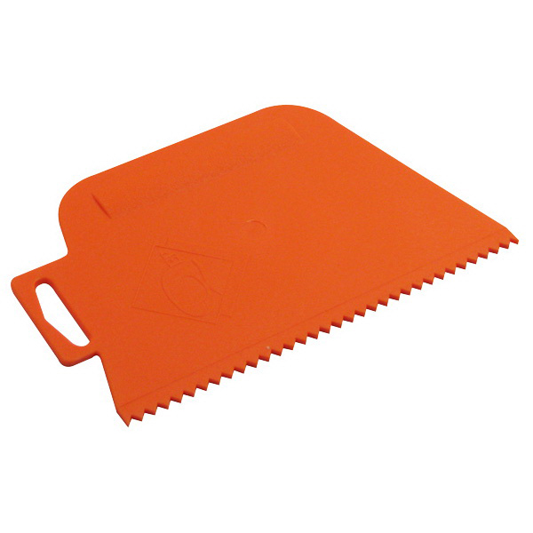 QEP V Notch Plastic Adhesive Spreader 4mm Orange 15000 QEP V Notch Plastic Adhesive Spreader 4mm Orange 15000