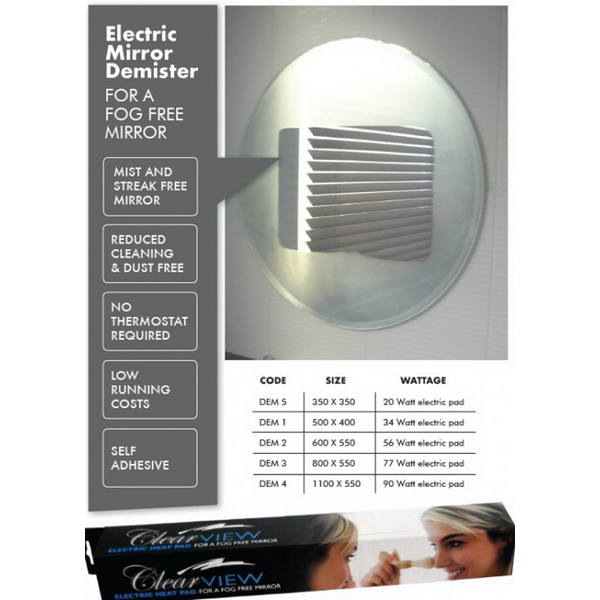 Trendy Mirror Clearview Electric Demister Mirror 800 x 550 mm 77 W DEM3 Trendy Mirror Clearview Electric Demister Mirror 800 x 550 mm 77 W DEM3