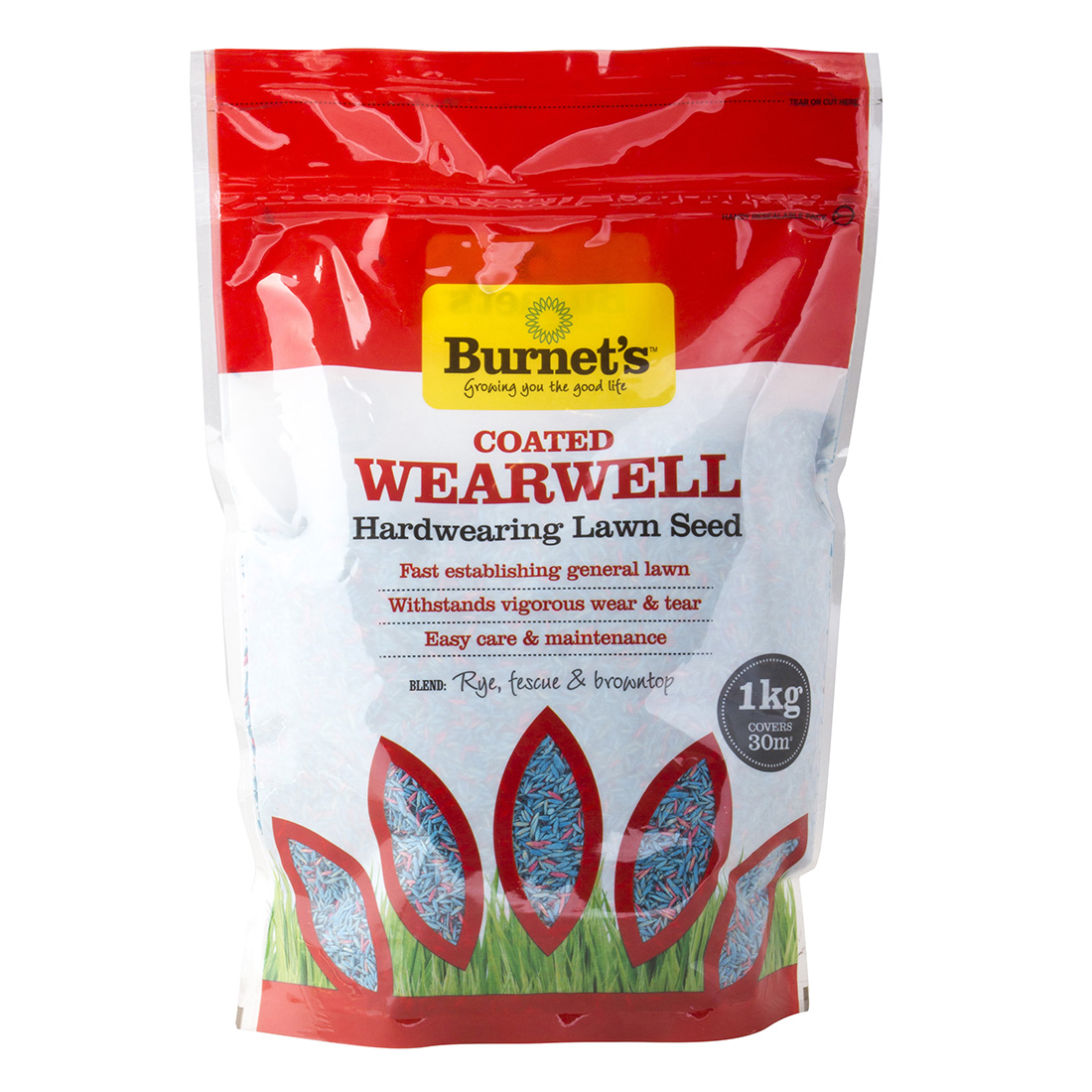 Wearwell Coated 1kg Hardwearing Lawn Seed Wearwell Coated 1kg Hardwearing Lawn Seed